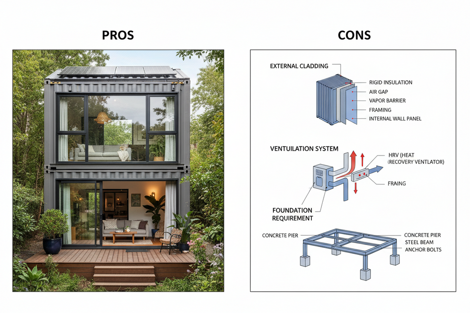 Pros and Cons of Living in a Container Home – Comfycontainerhomes