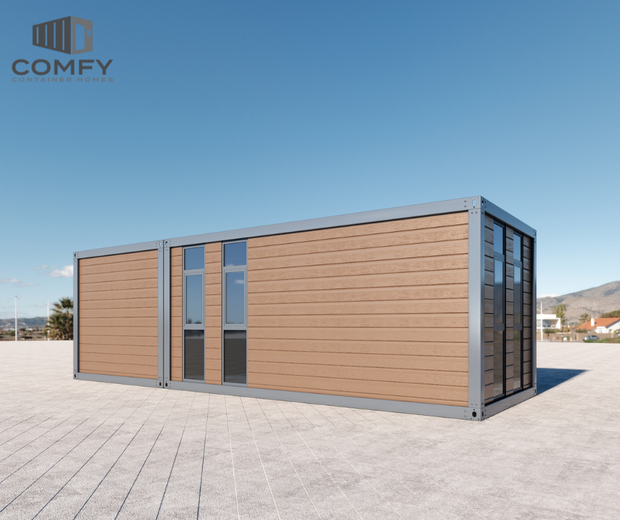 Modular L-Shape Granny DIY Container Home Kit – 49.5sqm