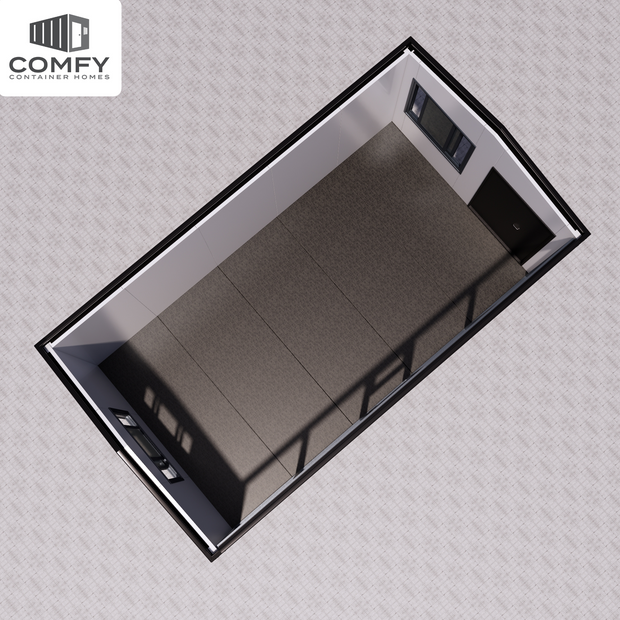 Modern Slope Roof Glass-Faced DIY Cabin Kit – 6m x 3.3m, Fully Insulated