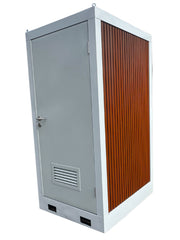 Premium Plumbed-In Portable Toilet Unit with WPC Fluted Wall Cladding – Fully Built & Ready to Use