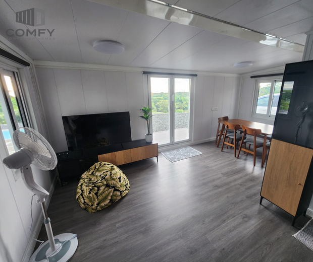 Eco Expandable Prefab Tiny Home 19x20FT Equipped with Bathroom and Kitchen