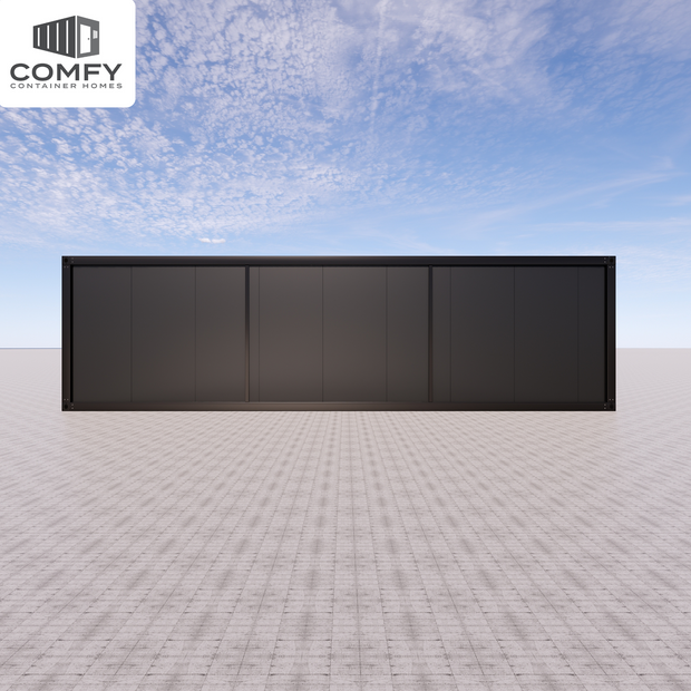 10m x 3.3m Glass-Front Modern House – 33sqm, DIY Flat Pack
