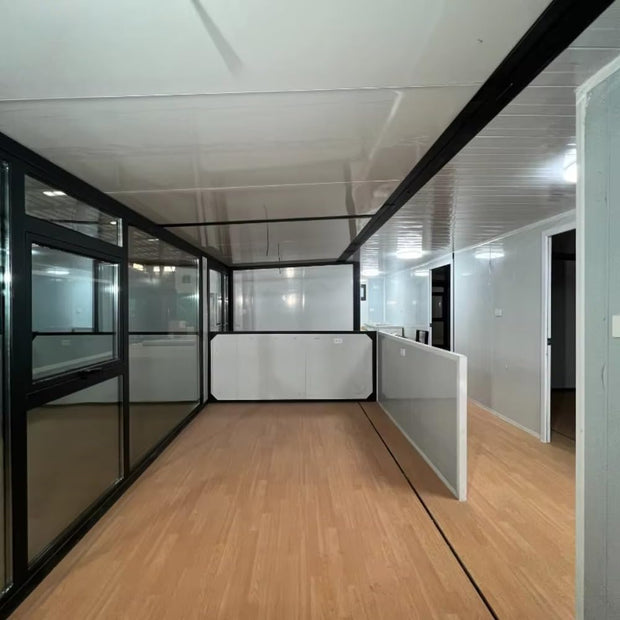 Portable Prefabricated Tiny Home for Sale, Mobile Expandable Prefab House 19x20FT with 1 Full Equiped Bathroom and Kitchen,1 2 3 Bedroom Container House to Live in for Adults Foldable Home