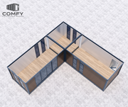 Modular L-Shape Granny DIY Container Home Kit – 49.5sqm