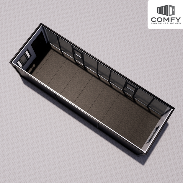 10m x 3.3m Glass-Front Modern House – 33sqm, DIY Flat Pack
