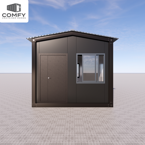 Modern Slope Roof Glass-Faced DIY Cabin Kit – 6m x 3.3m, Fully Insulated
