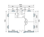 20ft Mobile Expandable Home 2 Bed Rooms Equipped with Bathroom and Kitchen