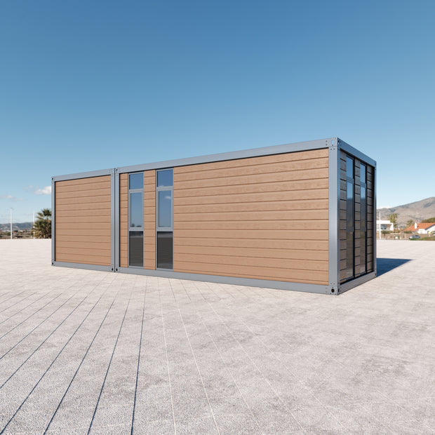 Modular L-Shape Granny DIY Container Home Kit – 49.5sqm