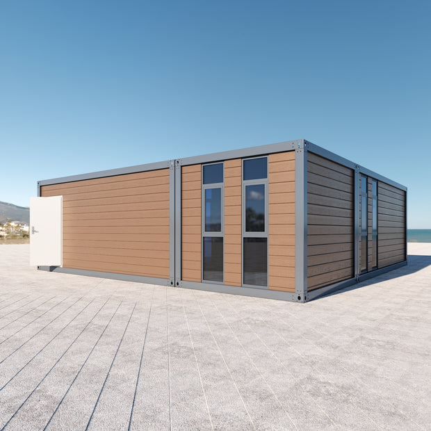 Modular L-Shape Granny DIY Container Home Kit – 49.5sqm