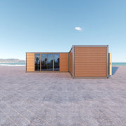 Modular L-Shape Granny DIY Container Home Kit – 49.5sqm