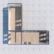 Modular L-Shape Granny DIY Container Home Kit – 49.5sqm