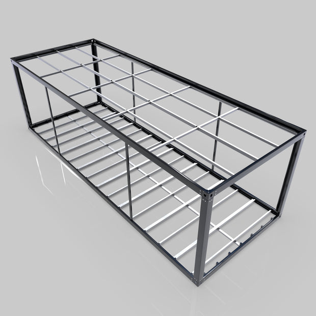 9m x 3.3m x 2.8m Powder Coated White Detachable Container Frame