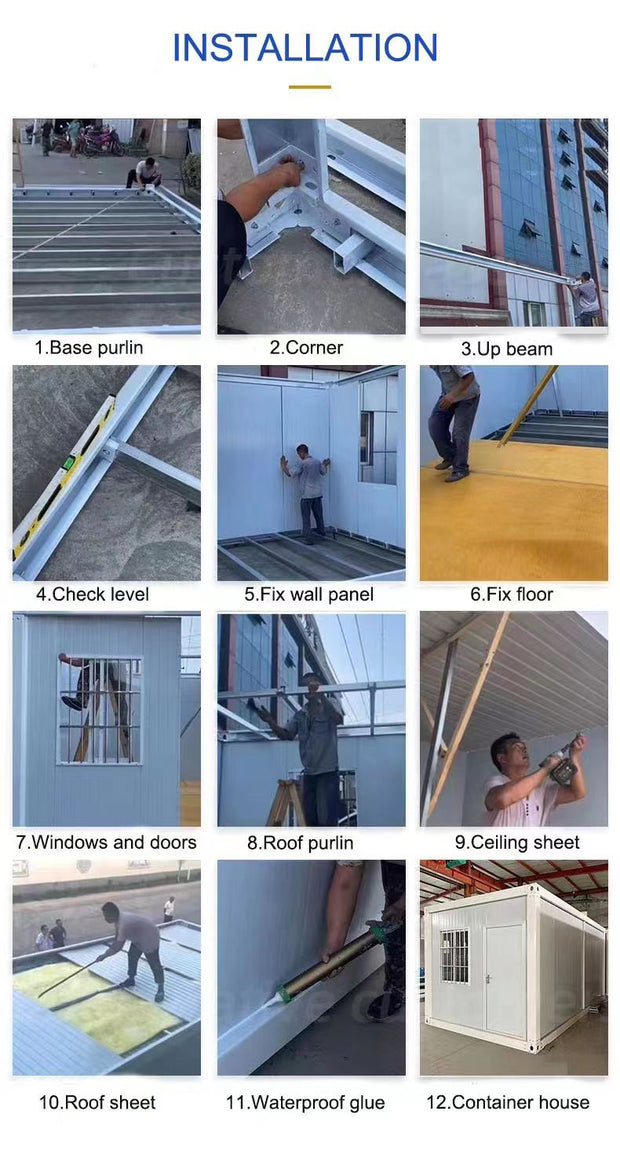 10M X 3.3M x 2.8m = 33sqm Detachable Container House DIY Package (Flat Packed)