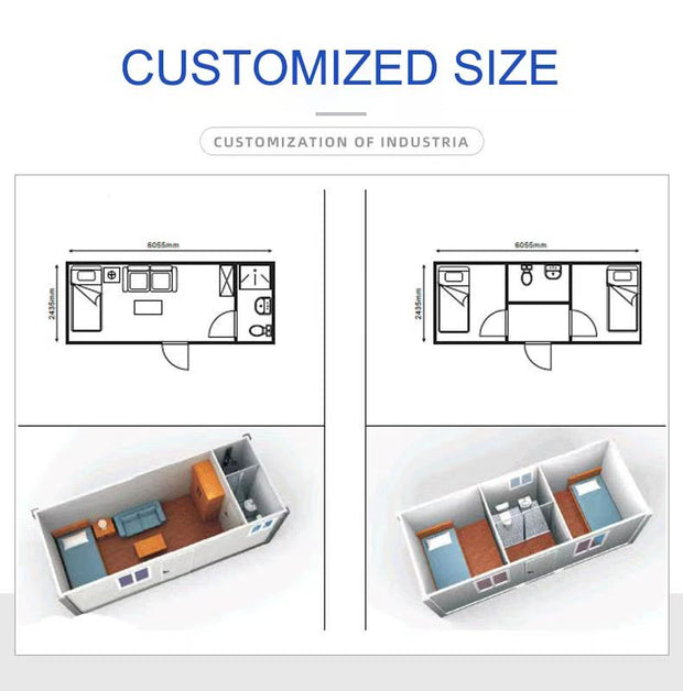 10M X 3.3M x 2.8m = 33sqm Detachable Container House DIY Package (Flat Packed)