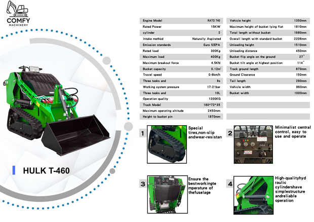 HULK T-460 Skid Tracked Steer Loader
