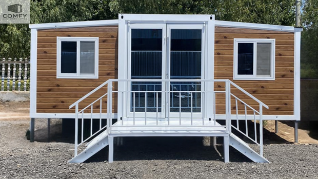 Eco Expandable Prefab Tiny Home 19x20FT Equipped with Bathroom and Kitchen