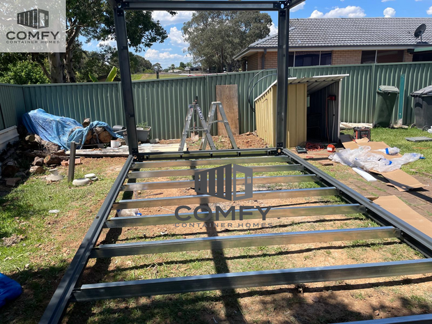 6m x 3m Powder Coated Grey Container Frame